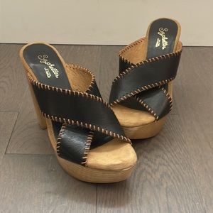 Seychelles Leather Platform Sandsls